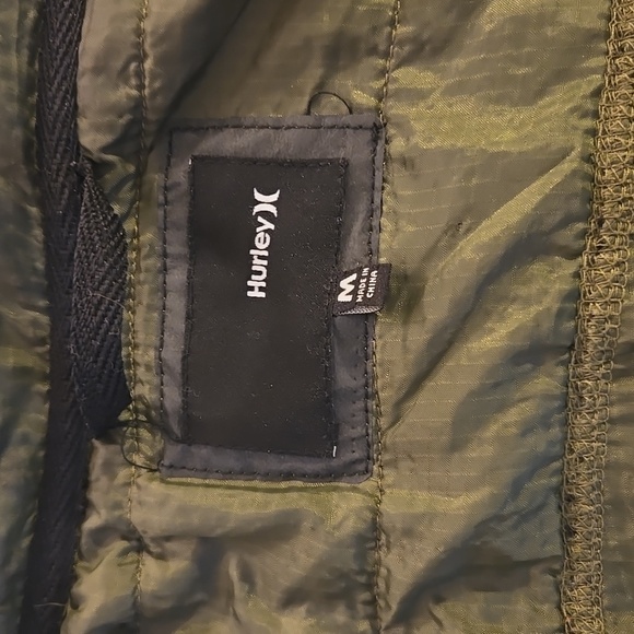 Hurley Dark Green Quilted Nylon Jacket - Picture 3 of 4
